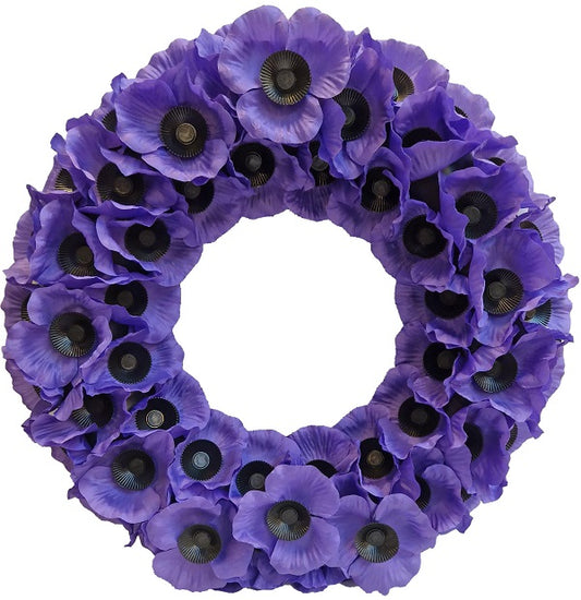 No. 1 Purple Wreath  for Service Animals (17", No Centrepiece)